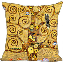 Load image into Gallery viewer, Gustav Klimt Painting Pillowcase Square Pillow Cover Cushion Cover Custom Gift 45x45cm