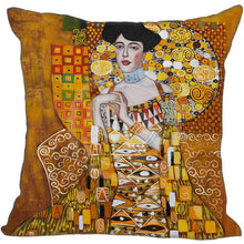 Load image into Gallery viewer, Gustav Klimt Painting Pillowcase Square Pillow Cover Cushion Cover Custom Gift 45x45cm