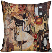 Load image into Gallery viewer, Gustav Klimt Painting Pillowcase Square Pillow Cover Cushion Cover Custom Gift 45x45cm