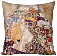 Load image into Gallery viewer, Gustav Klimt Painting Pillowcase Square Pillow Cover Cushion Cover Custom Gift 45x45cm