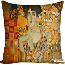 Load image into Gallery viewer, Gustav Klimt Painting Pillowcase Square Pillow Cover Cushion Cover Custom Gift 45x45cm