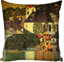 Load image into Gallery viewer, Gustav Klimt Painting Pillowcase Square Pillow Cover Cushion Cover Custom Gift 45x45cm