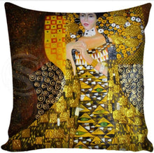 Load image into Gallery viewer, Gustav Klimt Painting Pillowcase Square Pillow Cover Cushion Cover Custom Gift 45x45cm