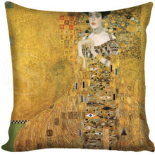 Load image into Gallery viewer, Gustav Klimt Painting Pillowcase Square Pillow Cover Cushion Cover Custom Gift 45x45cm