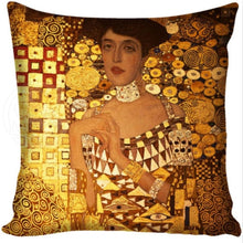 Load image into Gallery viewer, Gustav Klimt Painting Pillowcase Square Pillow Cover Cushion Cover Custom Gift 45x45cm