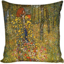 Load image into Gallery viewer, Gustav Klimt Painting Pillowcase Square Pillow Cover Cushion Cover Custom Gift 45x45cm