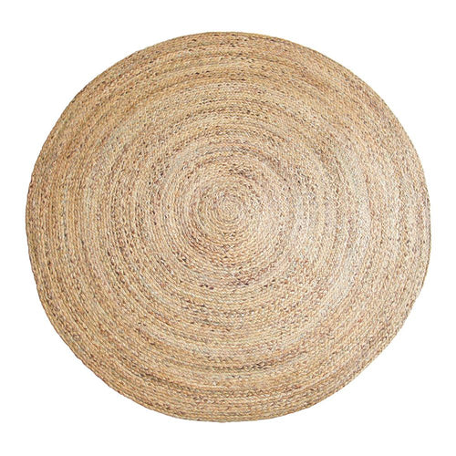 Weed Hand-Woven Carpet Tan Round Jute Rug Rural Style Floor Mat Floor Carpet For Hotel Living Room Decoration