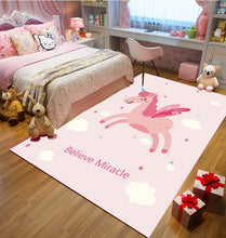 Load image into Gallery viewer, The princess pink carpet antiskid crawl cartoon kids room rugs and carpet  unicorn decoration bedroom area rug Cute tapete