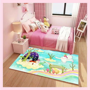 The princess pink carpet antiskid crawl cartoon kids room rugs and carpet  unicorn decoration bedroom area rug Cute tapete