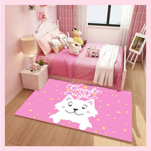 Load image into Gallery viewer, The princess pink carpet antiskid crawl cartoon kids room rugs and carpet  unicorn decoration bedroom area rug Cute tapete