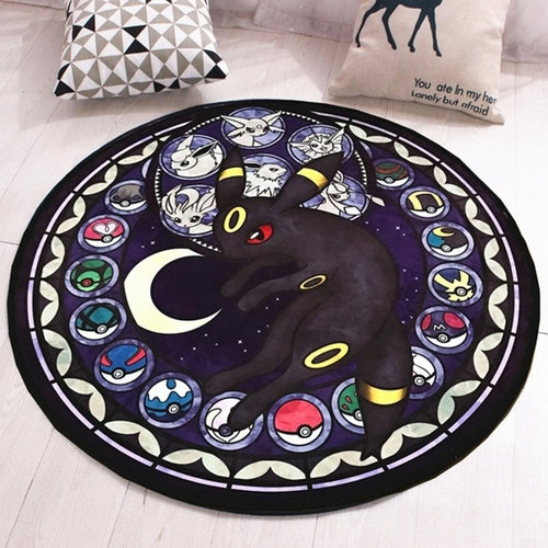 Cute Pokemon Pikachu Floor Rug Round Soft Pets Carpet Slip-resistant Bedroom Cushion Mat New Baby Child Crawling Mat